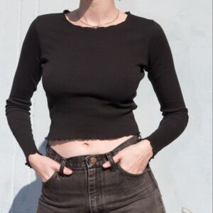 Brandy Melville Lettuce Trim Top